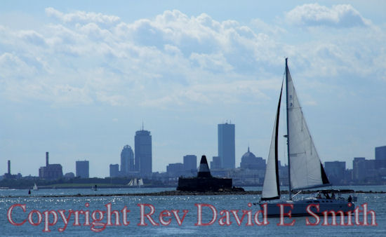 Sailboat in Boston Harbor