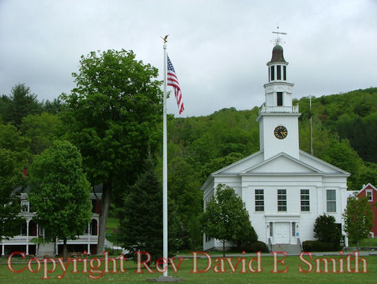 Chelsea Church and Flag on Green