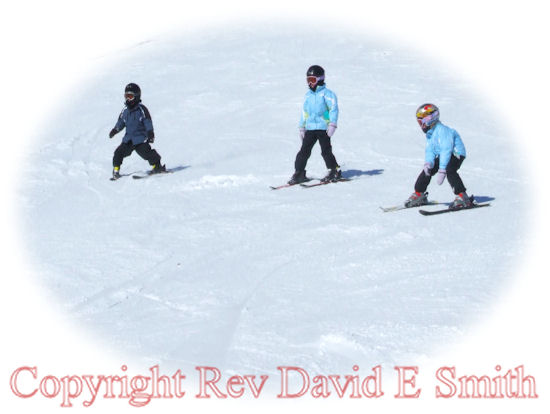 Three Skiers