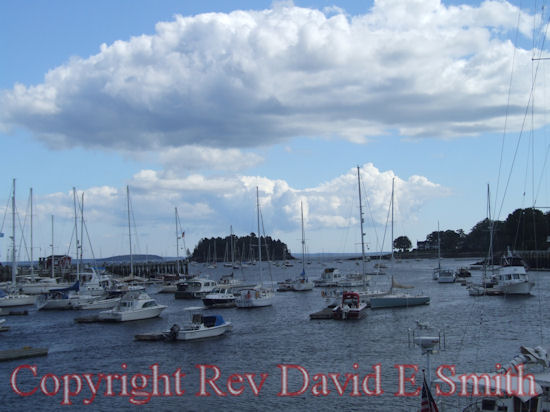 Sailboats in Camden Harbor