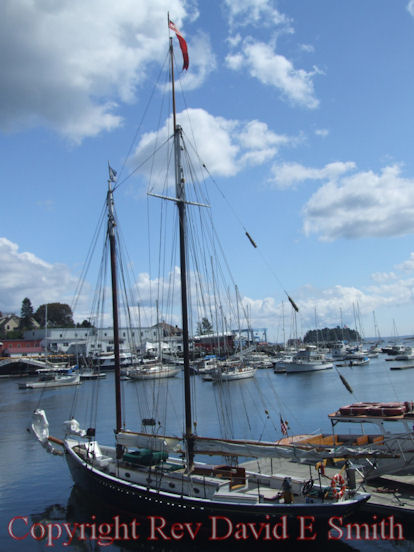 Sailboat in Camden Harbor